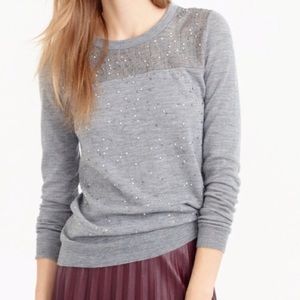 J Crew Embellished Merino Wool Tippi Sweater ~ NWT